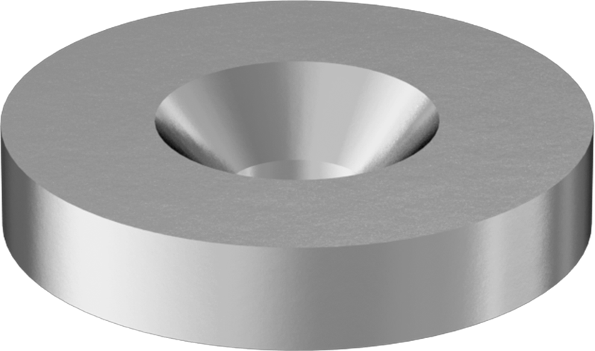 316 Paslanmaz Çelik Son İşlem Pul, 10 Numaralı Vida Boyutu için, 0.203" İç Çap, 82 Derece Havşa — 0.812", 316 Stainless Steel, Stainless…
