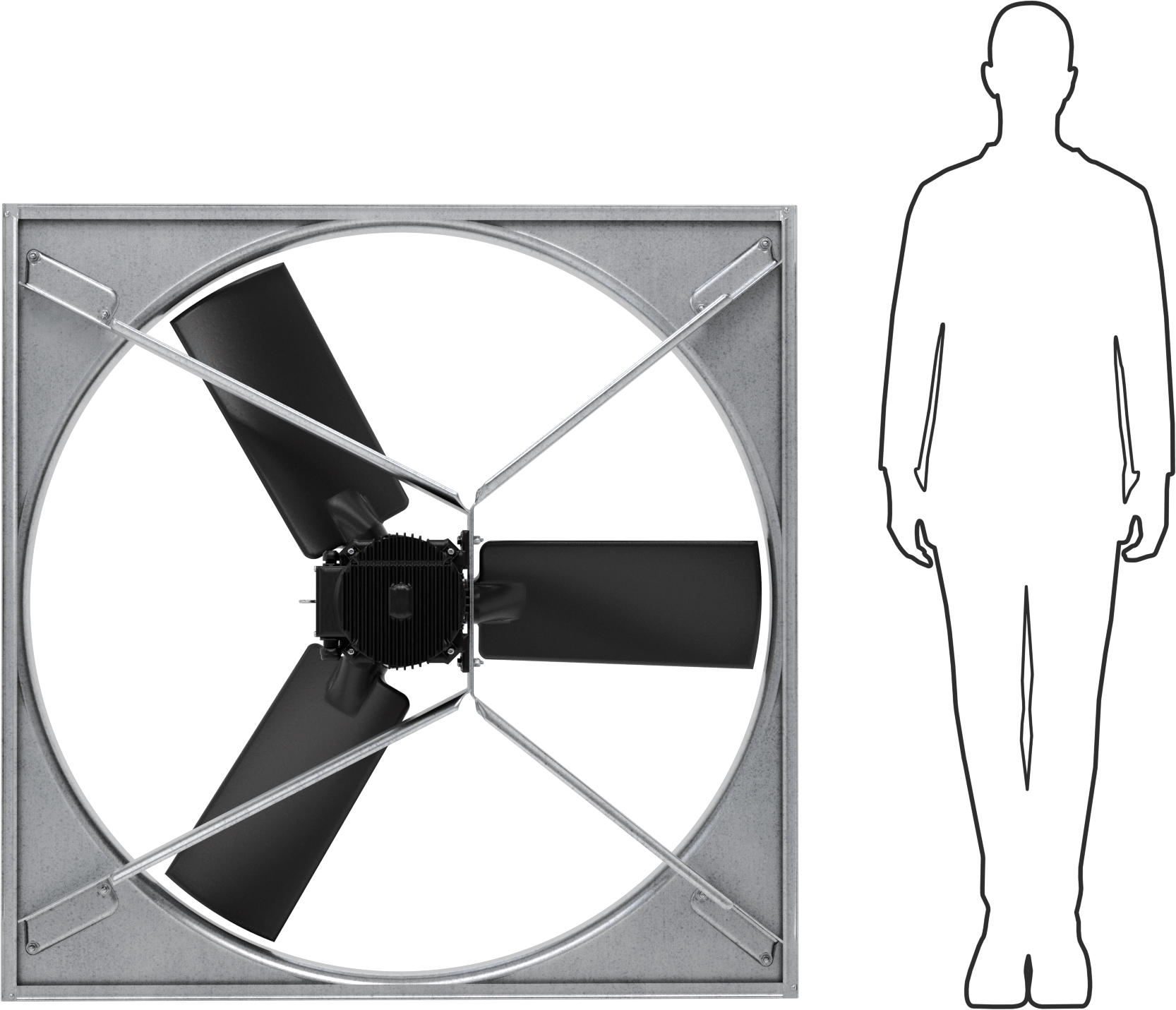 Panel Fanı, Tek Faz, 50" Bıçak Çapı