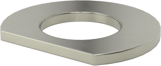 Klipsli Pul, 3/8" Vida Boyutu için, 0.444" İç Çap, 0.874" Dış Çap