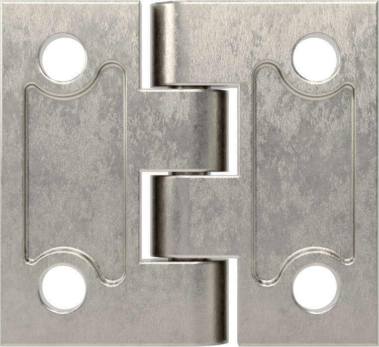 Delikli Yüzeye Montaj Menteşesi, Çıkarılamayan Pim, 316 Paslanmaz Çelik, 1-1/2" x 13/16" Kapı Kanadı