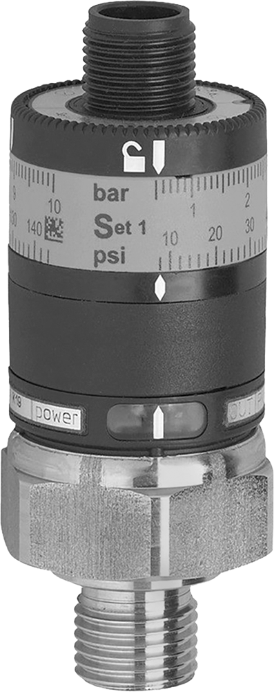 Elektronik Basınç Şalteri, 1 Devre için, 7.5-145 PSI Ayar Noktası, 1/4 BSPP Erkek