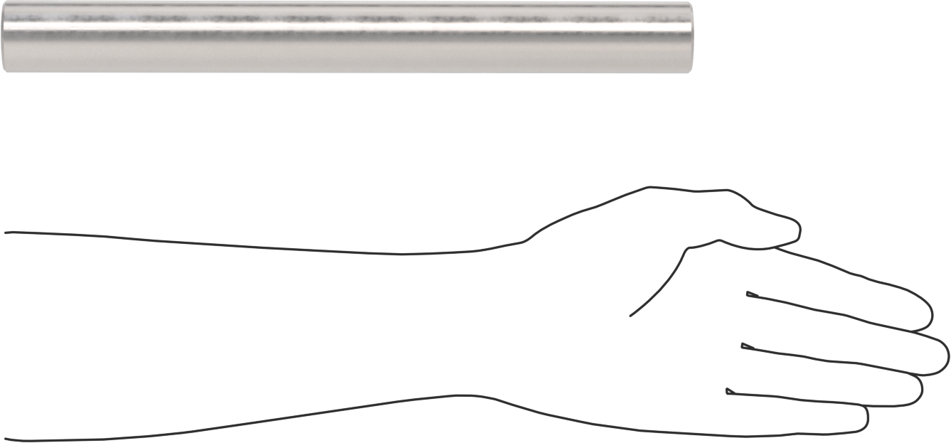 Malzeme Sertifikalı İçi Boş Lineer Hareket Mili, 1026 Karbon Çelik, 1-1/4" Çap, 12" Uzunluk