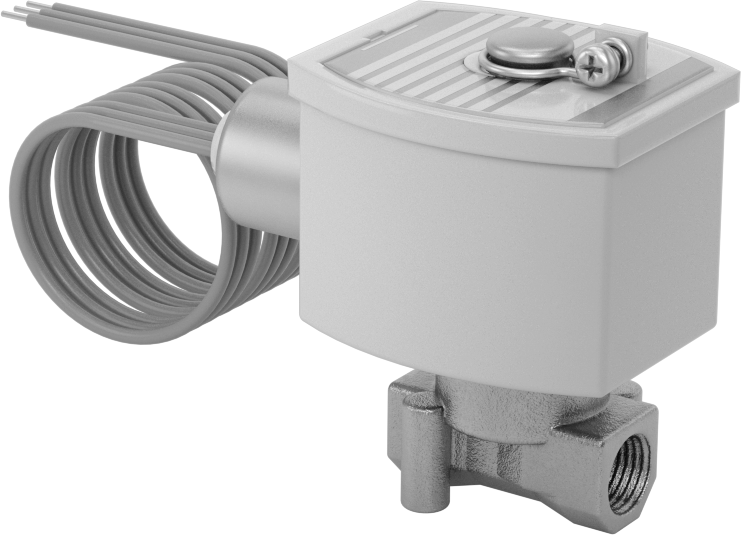 Premium Kompakt Solenoid Açma/Kapama Valfi, Normalde Açık, 24V DC, 1/4 NPT Dişi, 0.06 Cv