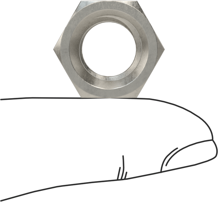 18-8 Paslanmaz Çelik JIS Altıköşe Somun, M12 x 1.75 mm Dişli Boyutu