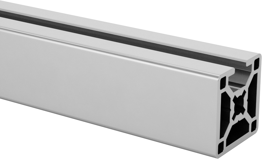 T-Yuvalı Çerçeve Katı Ray, Tek Yuvalı, Yivli, Siyah, 1" Yükseklik x 1" Genişlik — Tekli, 1", 1"