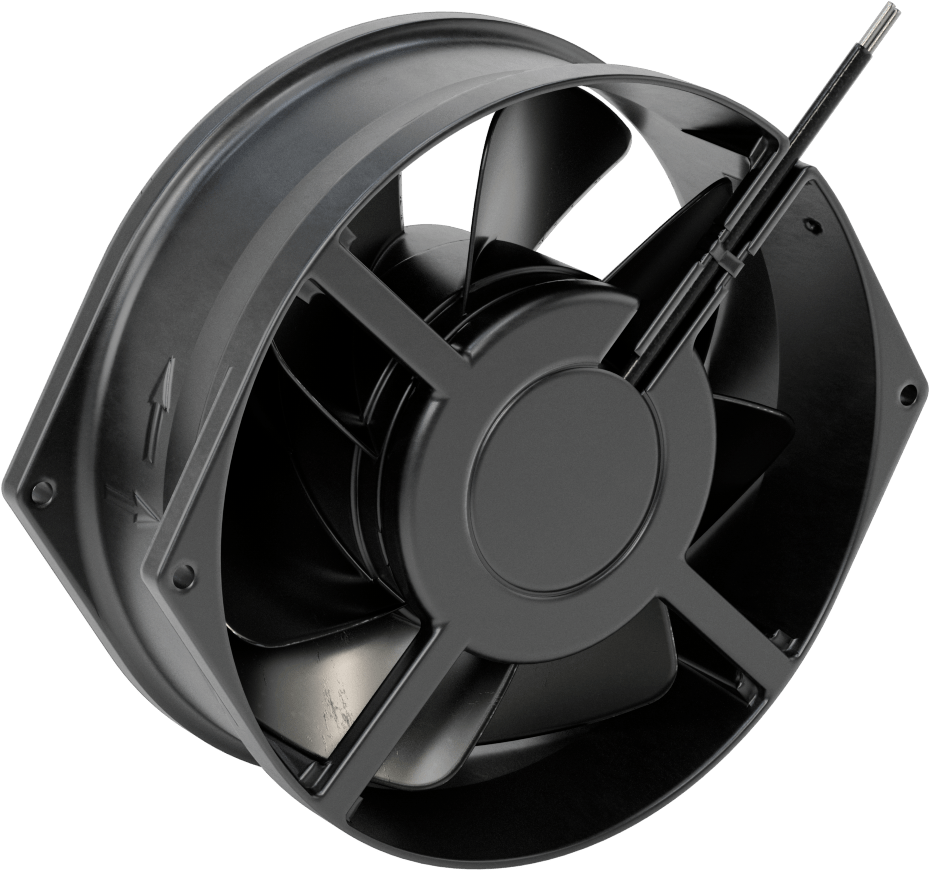 Yüksek Sıcaklık Ekipman Soğutma Fanı, Faston Terminaller, 115V AC, 150 mm Yuvarlak