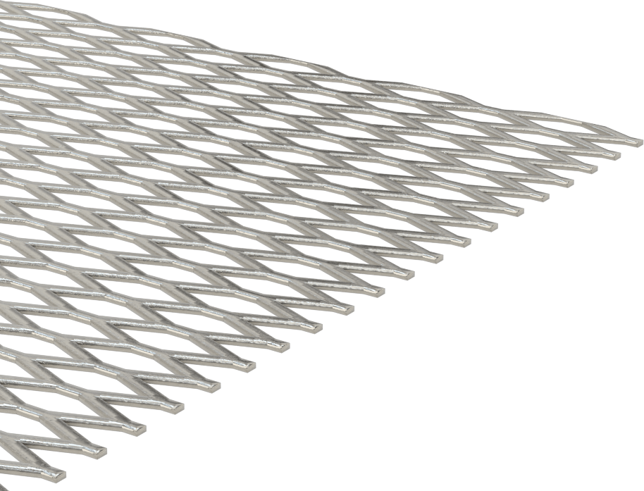 Genişletilmiş ve Düzleştirilmiş Metal Panel, 316 Paslanmaz Çelik, 12" x 12" x 0.041"