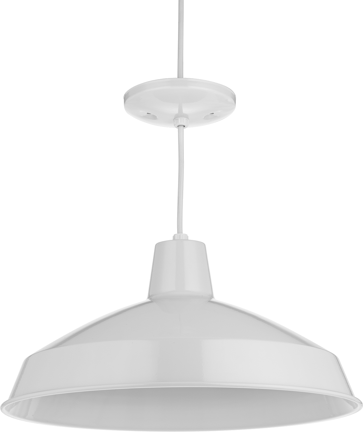 Kablo Asmalı Tavan Işığı, 16" Çap x 8-1/8" Toplam Yükseklik