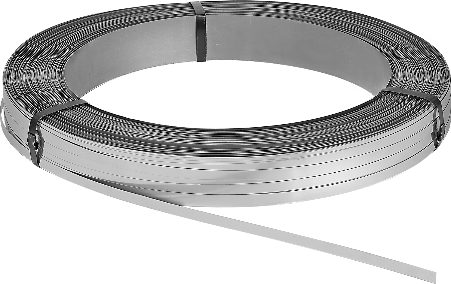 302 Paslanmaz Çelik Metal Çember, Standart Bobin, 1/2" Genişlik x 0.015" Kalınlık, 3330 Fit Uzunluk