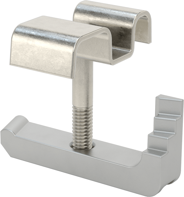 Metal Çubuk Izgara Klipsi, 304 Paslanmaz Çelik, 1-3/4" Taşıyıcı Lama Yüksekliği için — 304 Stainless Steel, Stainless Steel
