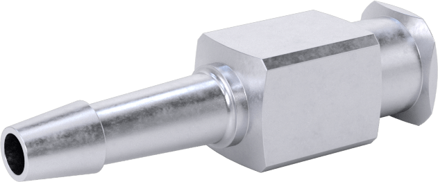 Hava için Pirinç Luer Lock Tüp Bağlantısı, Soket, 1/16"-3/32" Tırnaklı Boru için