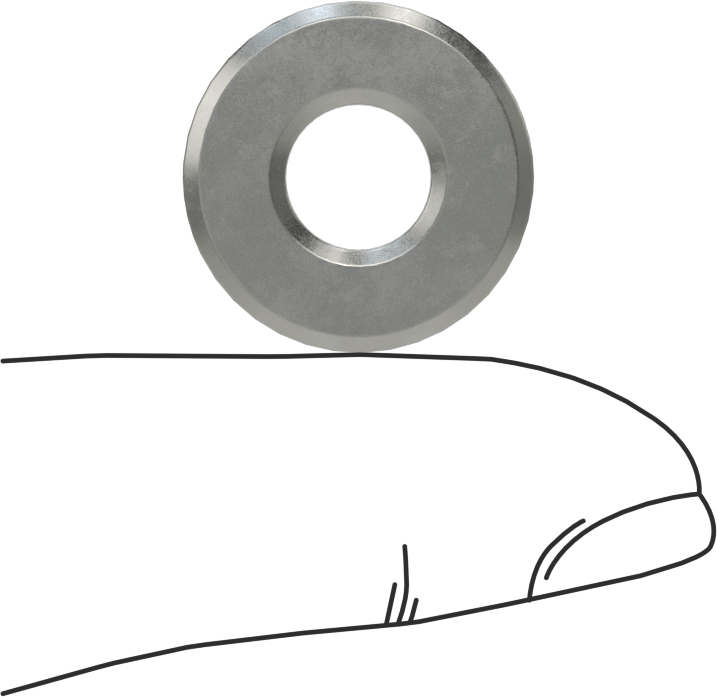 Çelik USS Pul, 1/4" Vida Boyutu için, 0.312" İç Çap, 0.750" Dış Çap