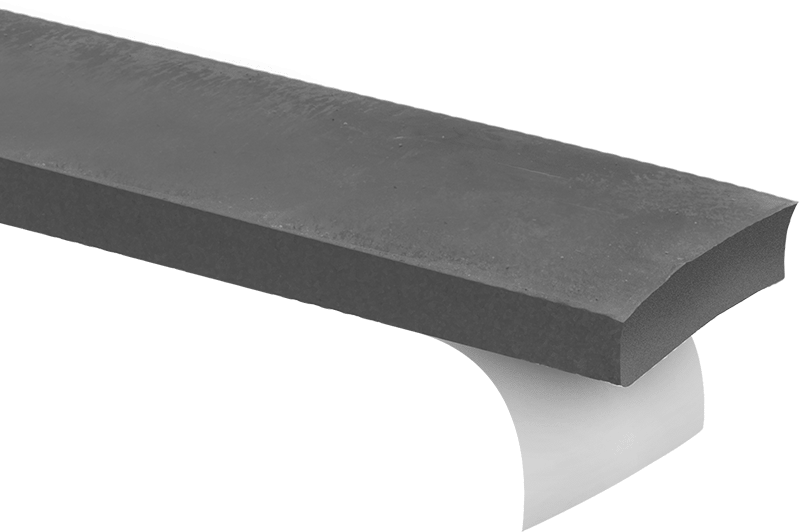 Aşınmaya Dayanıklı Poliüretan Kauçuk, Yapışkan Sırtlı Şerit, 1" x 48", 1/8" Kalınlık