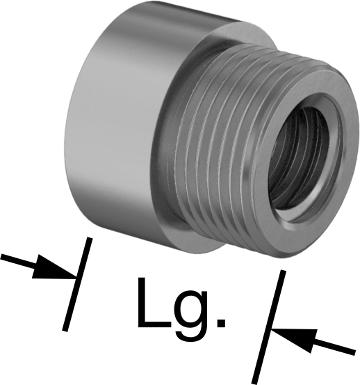 Hassas Acme Dış Dişli Somun, Sol Yönlü, 673 Bronz, 1/4"-16 Diş Boyutu