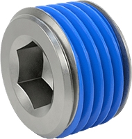 Aşırı Basınçlı Çelik Tapa, Altıgen Tahrikli ve 7/8" Konik, PTFE Kaplı