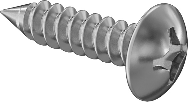 Sac Metal için Ekstra Geniş Yuvarlak Başlı Vidalar, 18-8 Paslanmaz Çelik, 0 Numaralı Boyut, 1/4" Uzunluk