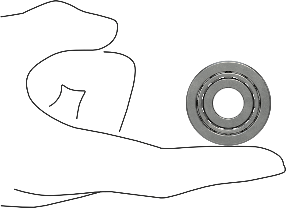 Konik Masuralı Rulman, Ticaret No. A4050/A4138, 1/2" Mil Çapı için