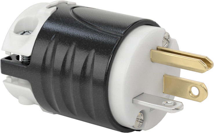 3 Bıçaklı Düz Fiş, Topraklanmış, NEMA 5-20 — 125V AC, Erkek, 20A