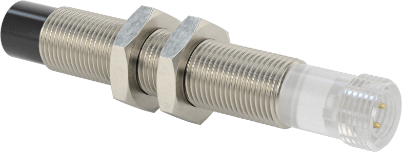 Uzun Mesafeli Metal Nesne Yakınlık Anahtarı, AC, 3 Kutuplu Mikro M12 Konektörli Çıkıntılı, 12 mm Çap
