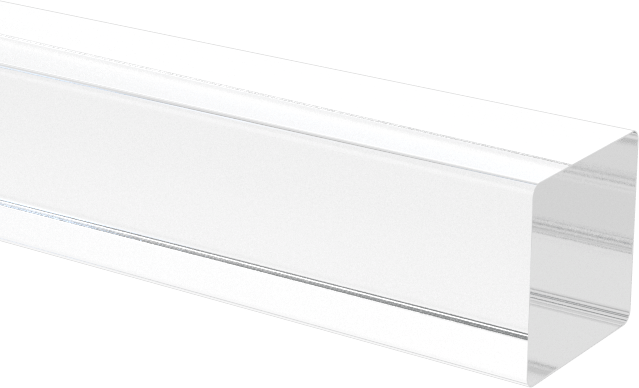 Şeffaf, Çizilmeye ve UV Işınlarına Dayanıklı Akrilik Çubuk, 1/8" Kalınlık x 1/8" Genişlik x 6 Fit Uzunluk