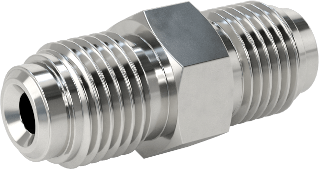 Paslanmaz Çelik Boru için Ultra Parlak Conta Bağlantı Parçası, 1/4" Dış Çaplı Boru için Erkek Düz Konektör — 1⁄4", Konektör, Gasket, Thre…