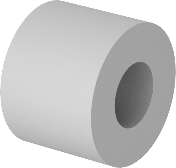 Elektrik Yalıtımlı Dişsiz Ara Parça, Sınıf L5 Seramik, 1/4" Dış Çap, 3/16" Uzunluk, 3 Numaralı Vida için
