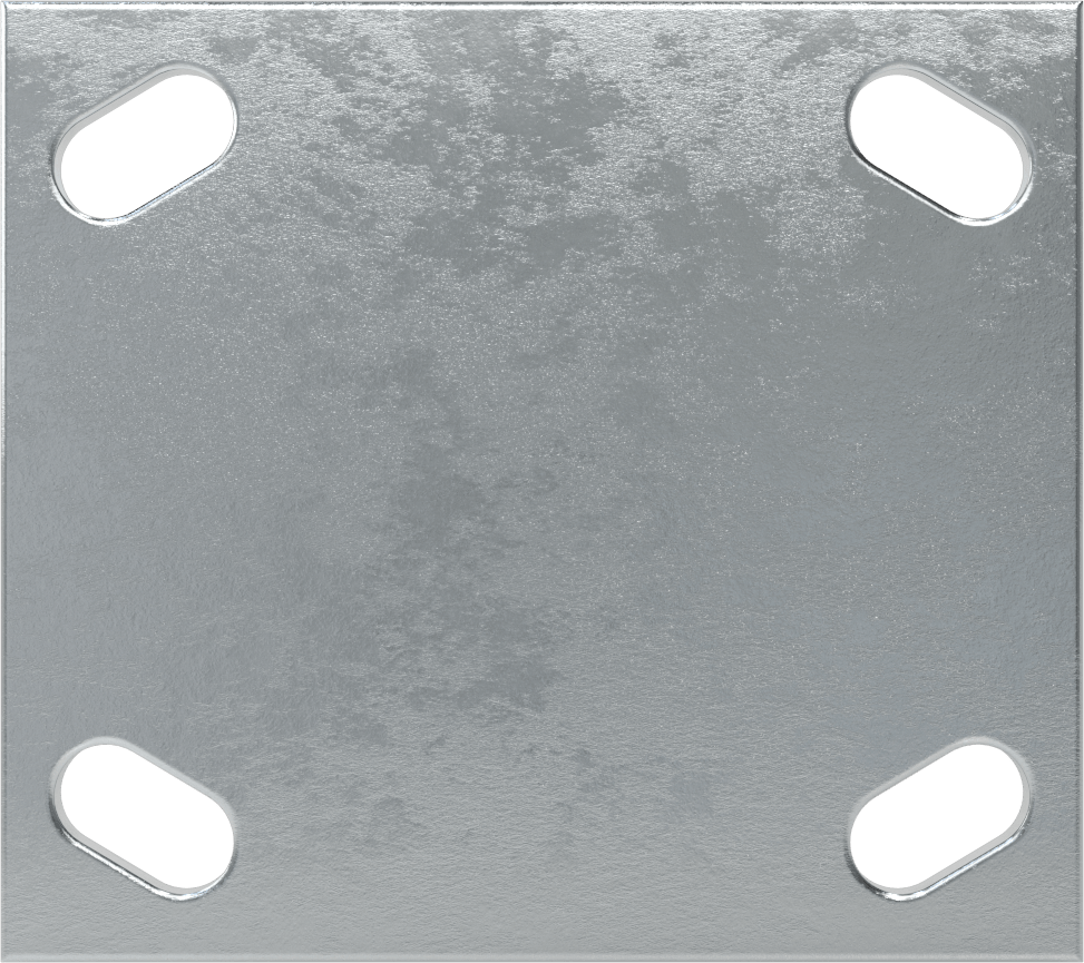 4-1/2" x 4" Plakalı Yüksek Kapasiteli Spartan Tekerlek, 3-1/4" Çaplı Açık Rulmanlı Fenolik Tekerlekli Sert