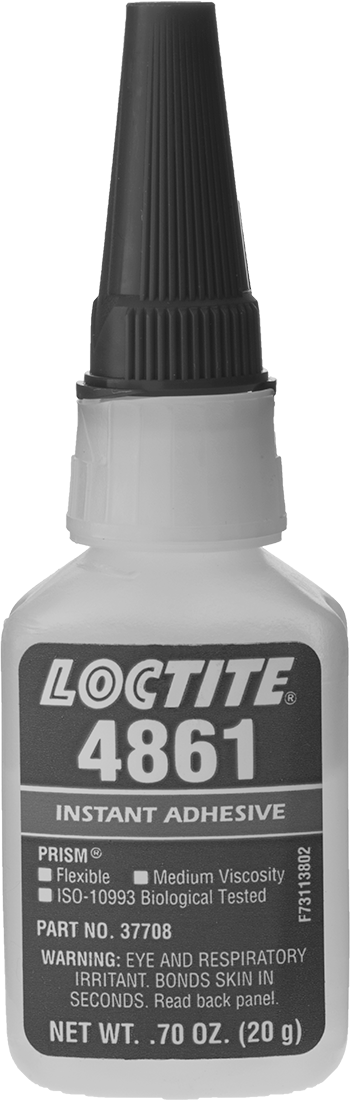 Esnek Anında Yapışan Yapıştırıcılar, Esnek, Loctite® 4861, 0.7 oz. Şişe