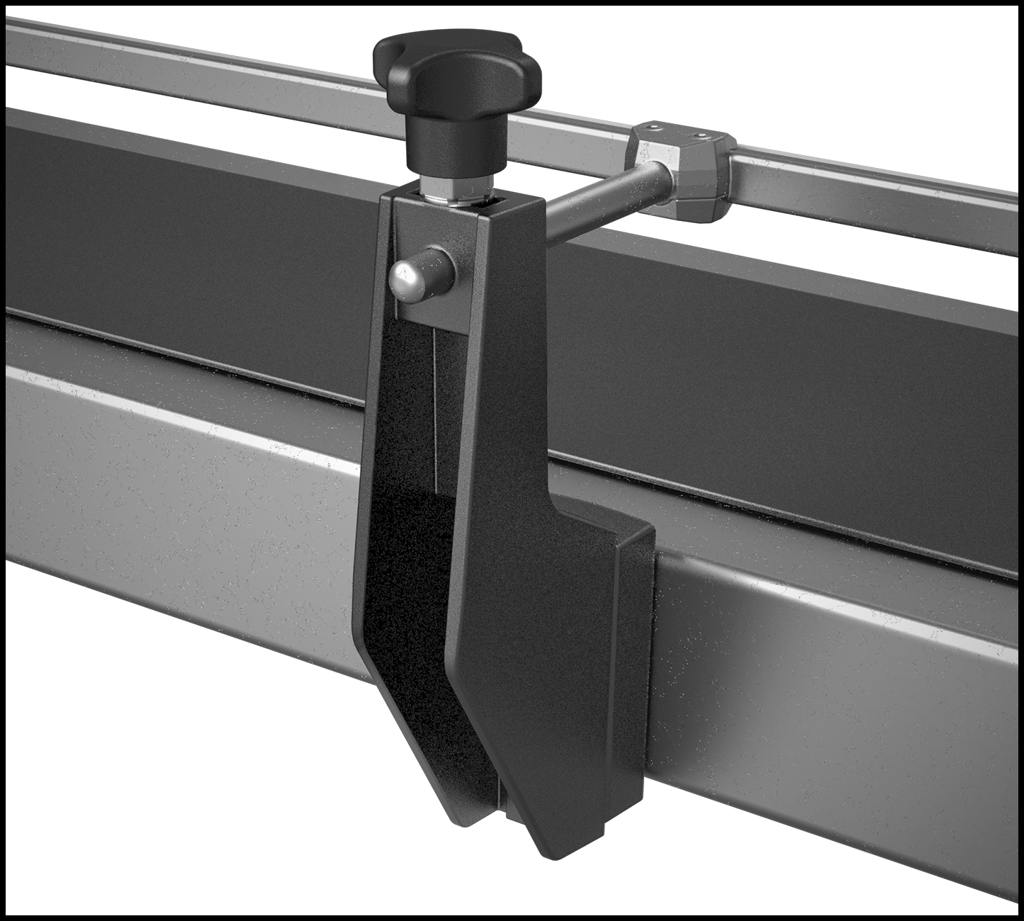 Rod Mounted Horizontally with Bracket (Rod Not Included)