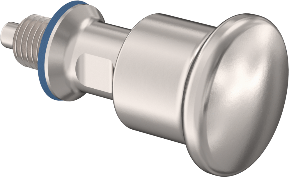 Hijyenik Geri Çekilebilir Yaylı İtici, M12 x 1.5 Diş, 62 mm Gövde Uzunluğu