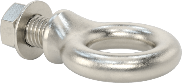 Somunlu 316 Paslanmaz Çelik Halka Cıvata, ve Kaldırma Omuzlu, M10 x 1.5, 20 mm Diş Uzunluğu