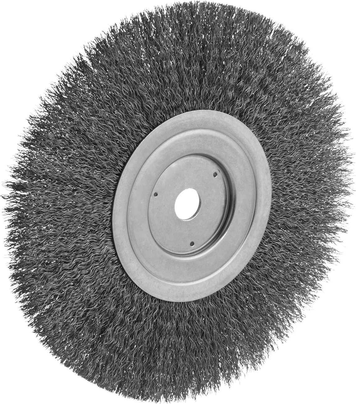 Çelik için Temizleme ve Çapak Alma Fırçası, 4" Çap x 1/2" Kalınlık, 1/2" ve 3/8" Mil