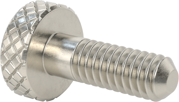 Tırtıllı Başlı El Vidası, Paslanmaz Çelik, Düşük Profilli, Kısmi 8-32 Diş, 1/2" Uzunluk, 3/8" Çap