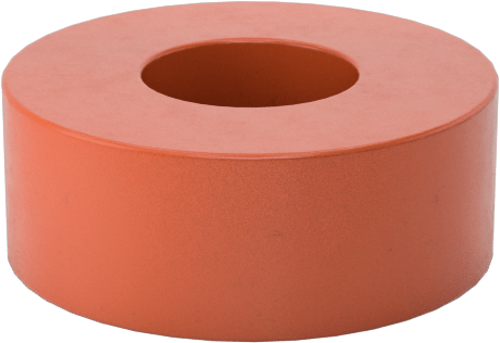 Yüksek Sıcaklığa Dayanıklı Silikon Kauçuk Dişsiz Delikli Tamponlar, 1/2" Dış Çap, 3/16" Yükseklik