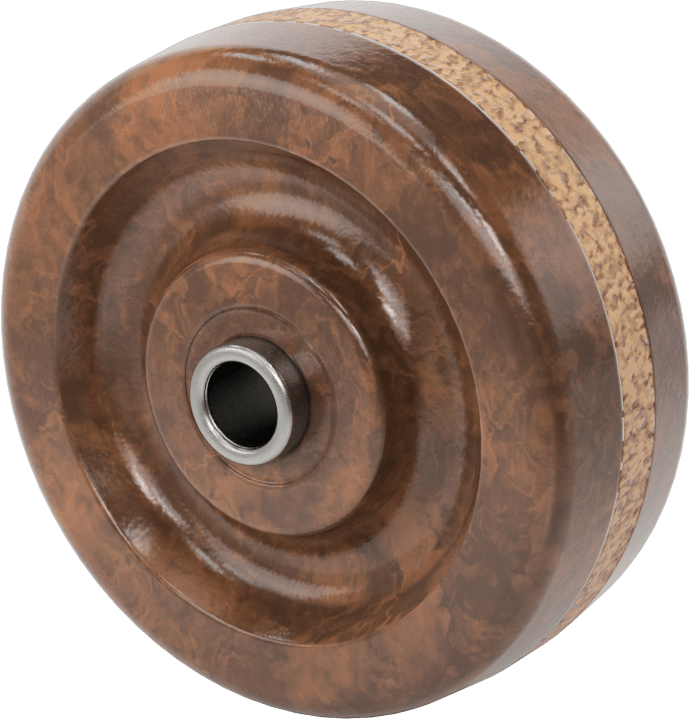 Yüksek Sıcaklık Fenolik Tekerlek, 4" Çap x 1-1/2" Genişlik