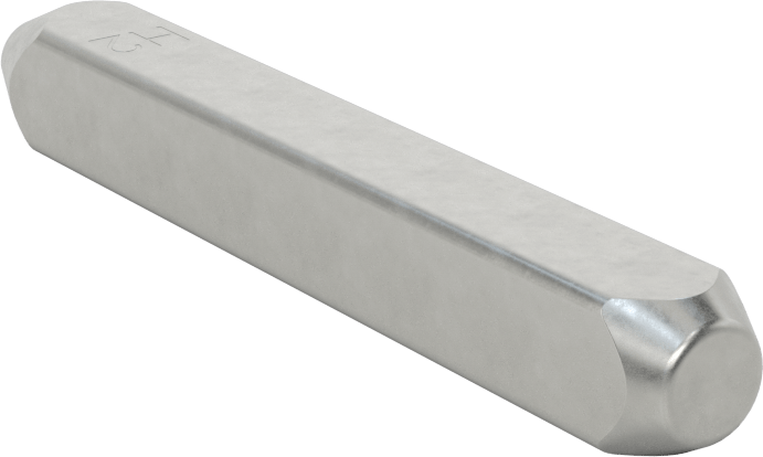 Denetim Sembolü Çelik Damga, Sembol H2, 1/8" Karakter Yüksekliği