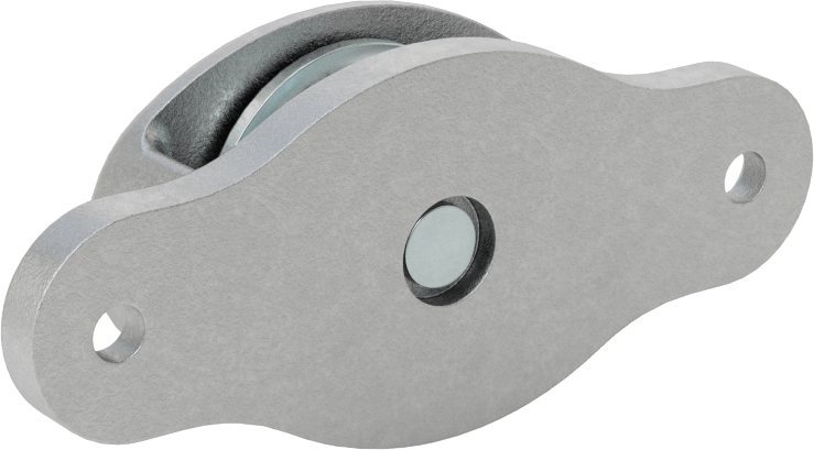 Yatay Çekme için Halatlı Montajlı Kasnak, Çelik, 1/4" Çap için, 3/4" Genişlik