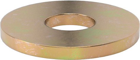Çelik Pul, Büyük Boy, Çinko-Sarı-Kromat, M6 Vida için, 17.7 mm Dış Çap