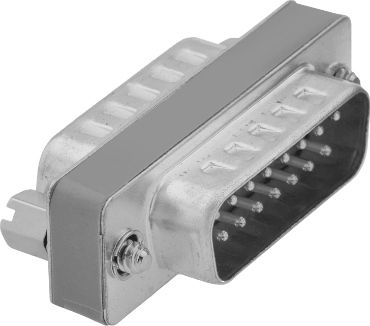 Bilgisayar Adaptörü, DB15 Erkek x DB15 Erkek — Adaptör, Düz, Metal