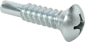 Metal için Oval Başlı Delme Vidaları, Çinko Kaplı Çelik