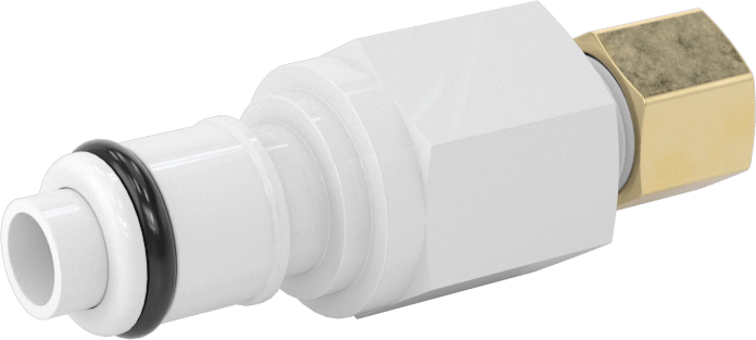 Yiyecek ve İçecek için Hızlı Bağlantı Boru Bağlantısı, Erkek Uç, 1/4 Kaplin Boyutu, 1/4" Sıkıştırma Borusu Dış Çapı için — Compression, Q…