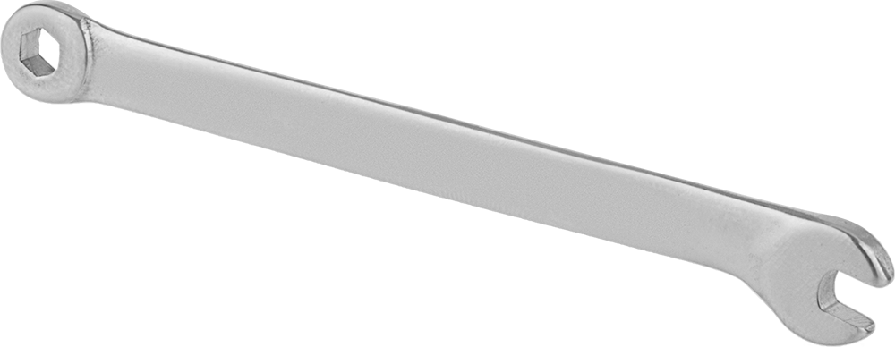 Parlatılmış Krom Kaplama Kombinasyon Anahtarı, Kısa, 6 Uçlu Açma, 3.2 mm Boyut, 2-3/4" Uzunluk