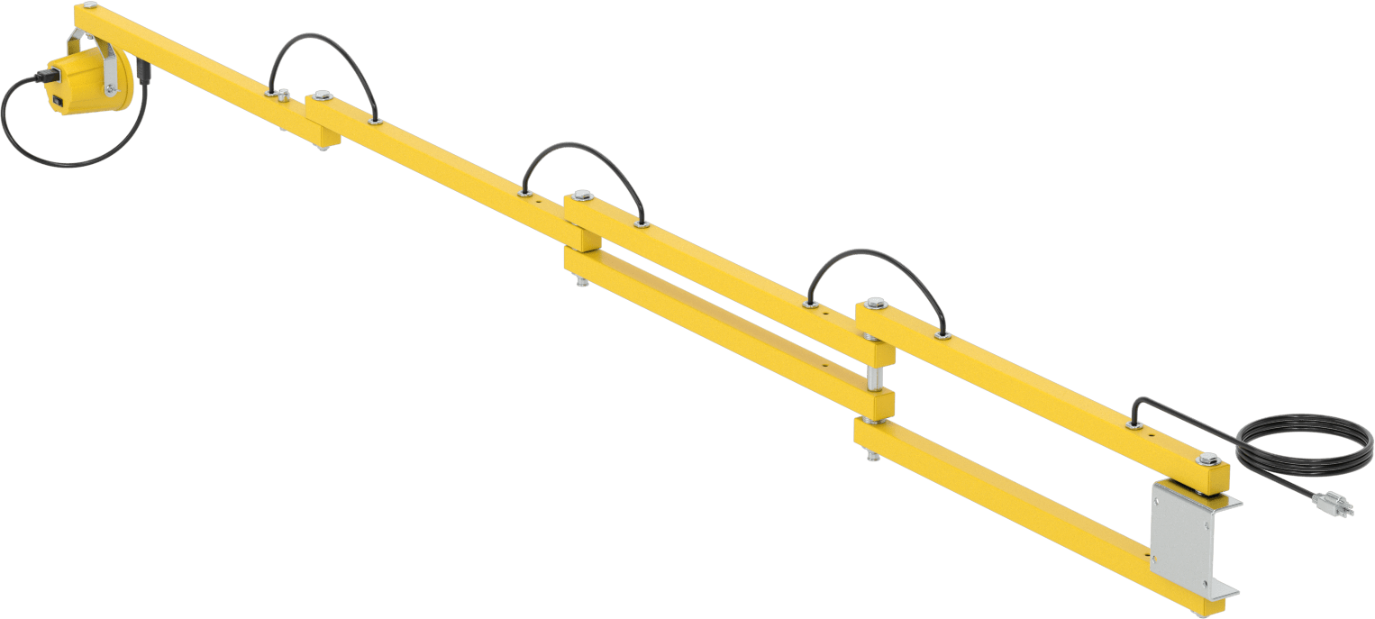 Mafsallı Kollu Rıhtım Işığı, Dahili LEDli, 120" Kol Uzanma Mesafesi, 4-3/4" Baş Çapı