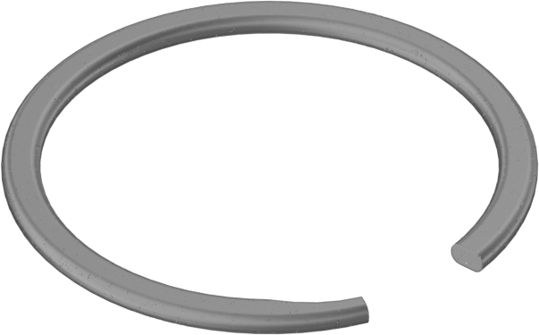 Tek Turlu Spiral Dış Segmanlar, 1/4" Dış Çap için, 1060-1090 Yay Çeliği