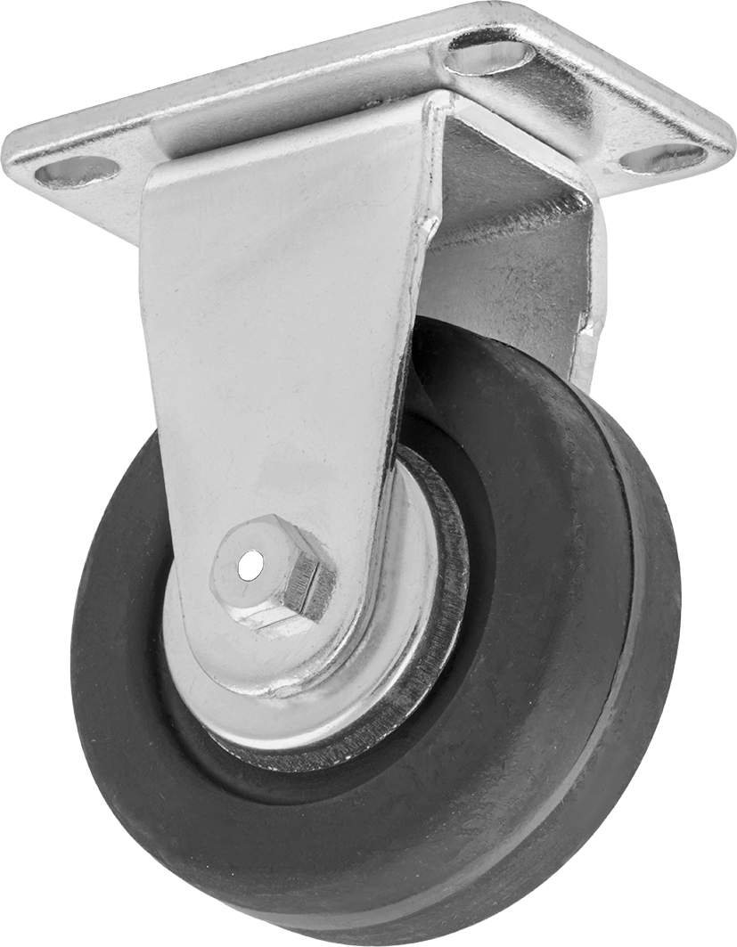 Creston Tekerlek, 3-1/2" Çapında 80D Durometreli Kauçuk Tekerlekli Sert — 3 1⁄2", Levha, Sert
