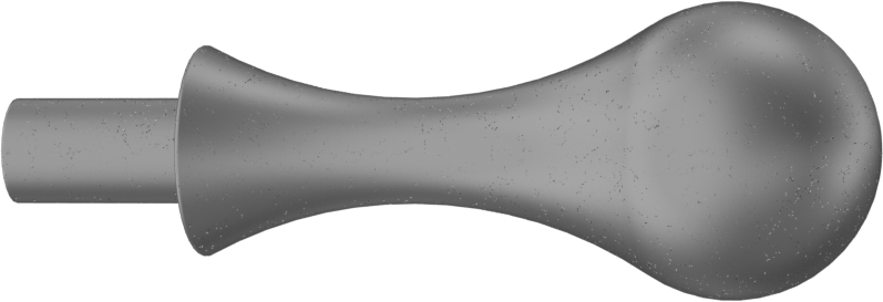İtmeli kol, Dönen Tutamaklı, 9/16" Uzunluk 5/16" Çaplı Saplama, 2-1/16" Uzunluk