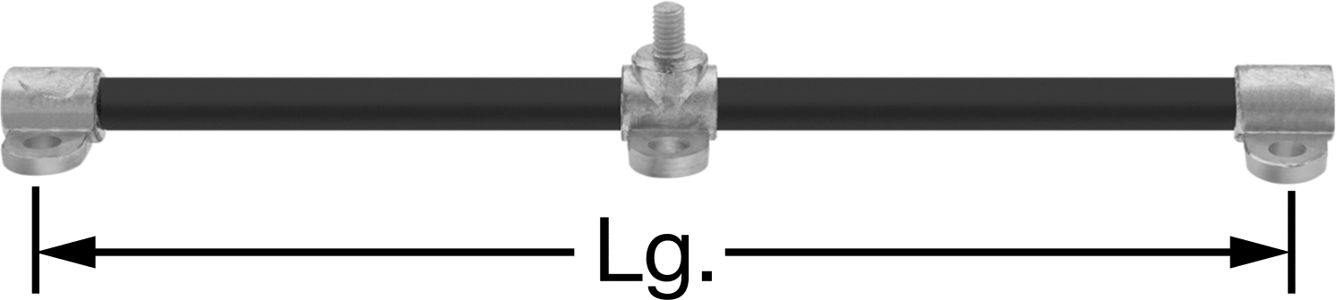 Pil Güç Kablosu, Dişli Saplamalı Terminal x Lug ile Lug, 14-3/4" Uzunluk — 2/0, 14 3⁄4", Esnek