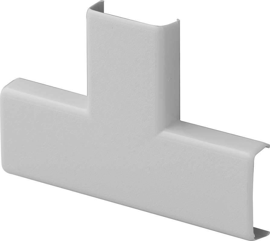 1-5/16" Genişlik x 7/16" Derinlik Düşük Profilli Kanal için T Parçası — Plastic, PVC, Konektör, Fildişi