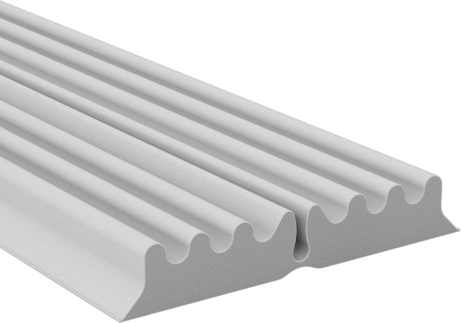 Hava Koşullarına Dayanıklı EPDM Köpük Kauçuk Ampul Kenar Contası, 3/8" Genişlik, 1/8" Yükseklik, İki adet 8-1/2' uzunluk, 17' Uzunluk, Be…