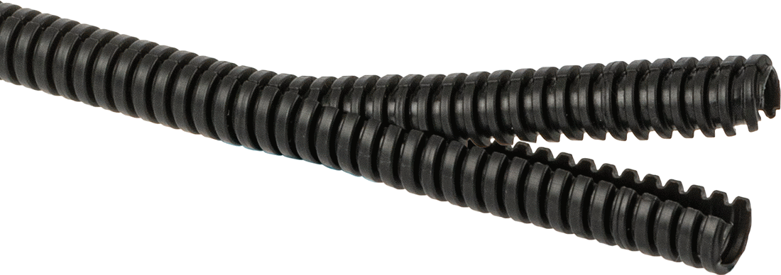Oluklu Tel Kılıfı, İki Parçalı Kilitli Açma, 1/4" İç Çap